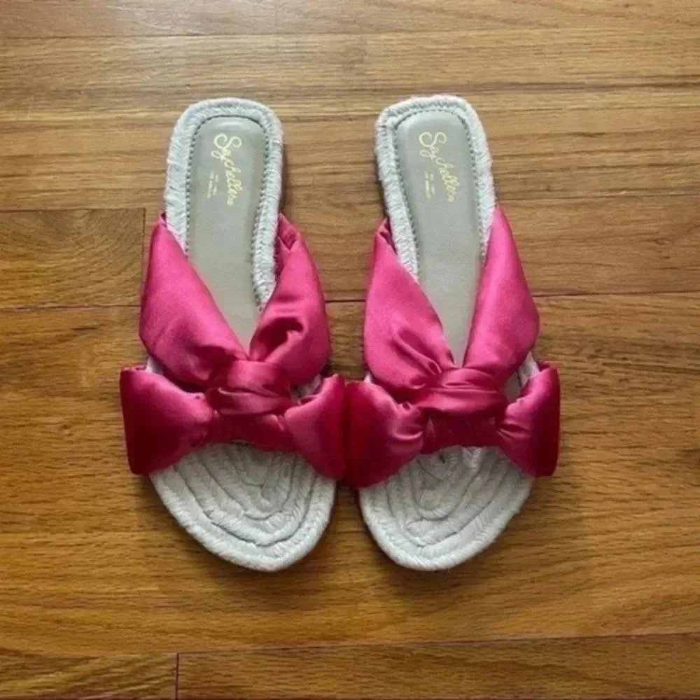 Seychelles satin slide sandals Fuchsia 7.5 - Picture 4 of 5